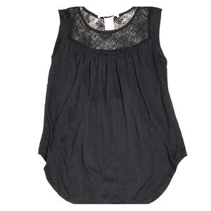 Laced, Flowey Black Tank Top